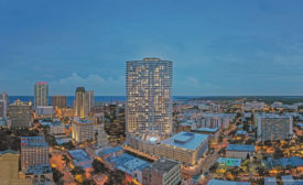 Suffolk’s 515-ft-tall, $450-million Residences at 400 Central in St. Petersburg, Fla.