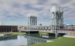 A rendering of the walk bridge in Norwalk, Conn.